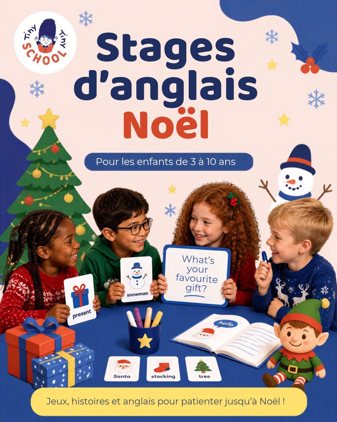 Stage anglais enfant noel