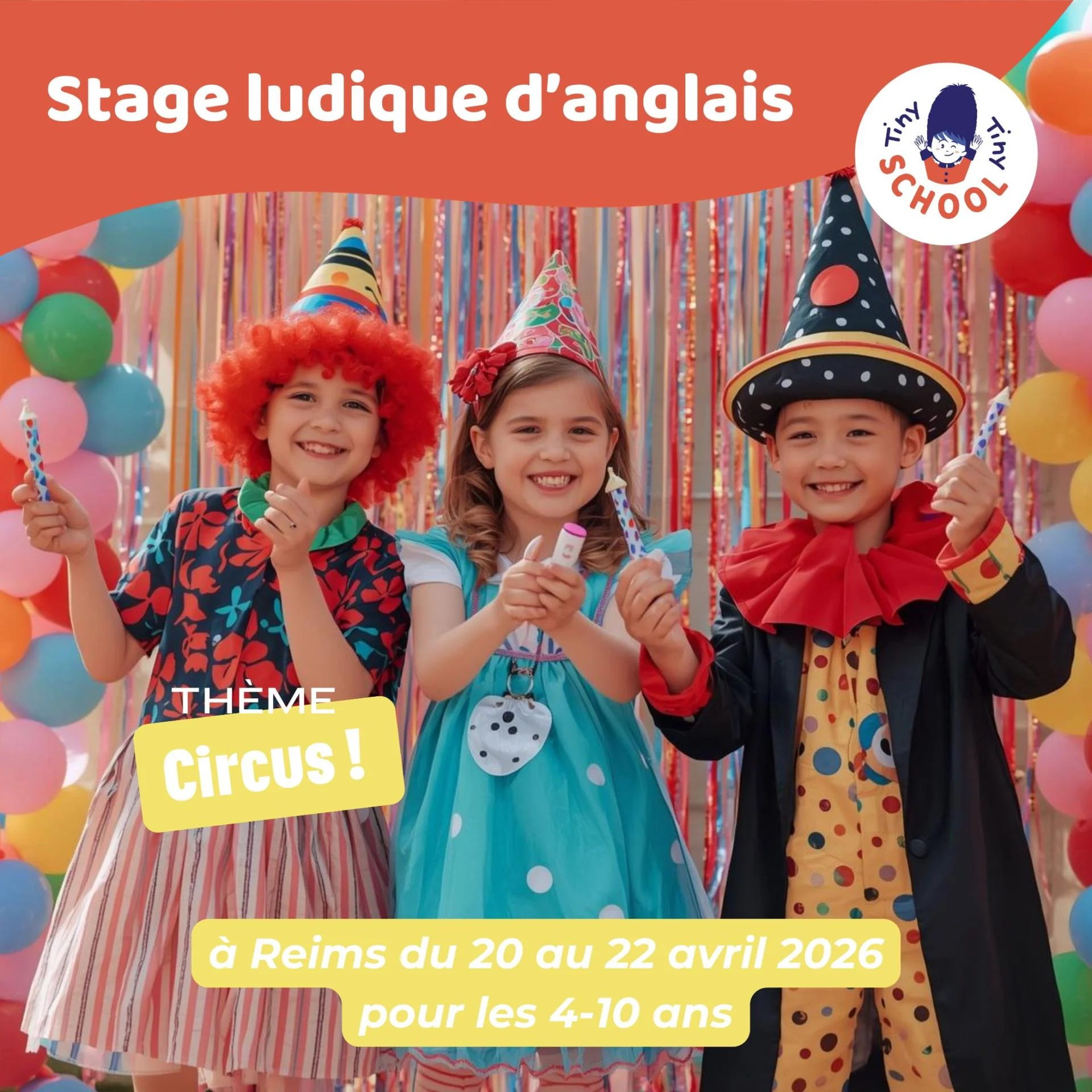 Stage anglais  enfants vacances Printempts reims